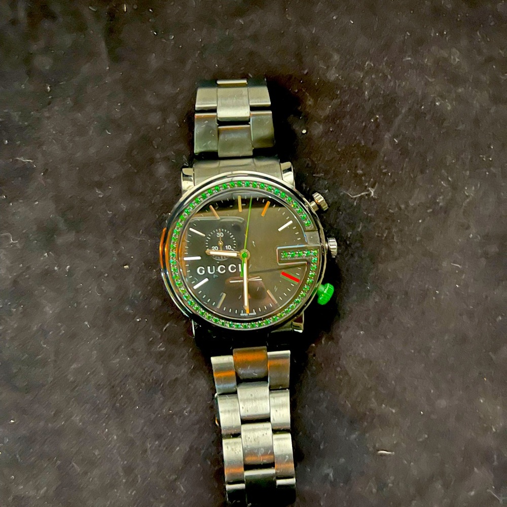 GUCCI G-CHRONO 101M GREEN TOPAZ MENS WATCH